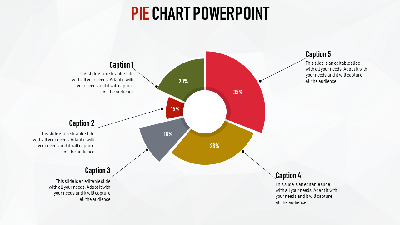 Pie Chart PowerPoint with Segmented Circles Slides
